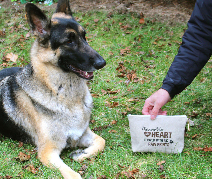 Dog Travel Kit "Road to My Heart is Paved with Paw Prints"