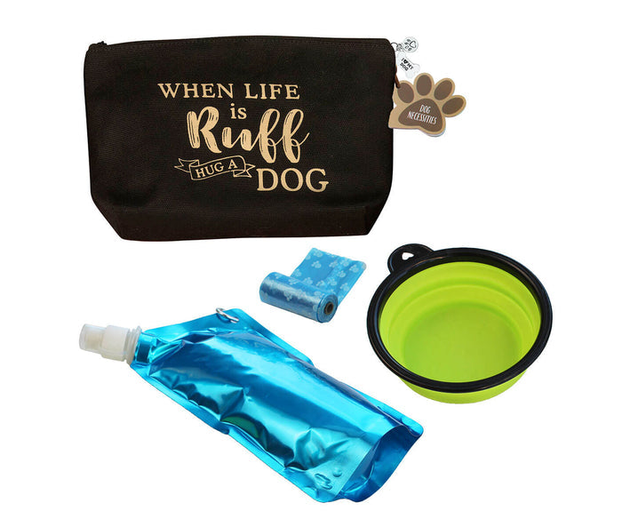 Dog Travel Kit "When Life is Ruff, Hug a Dog"