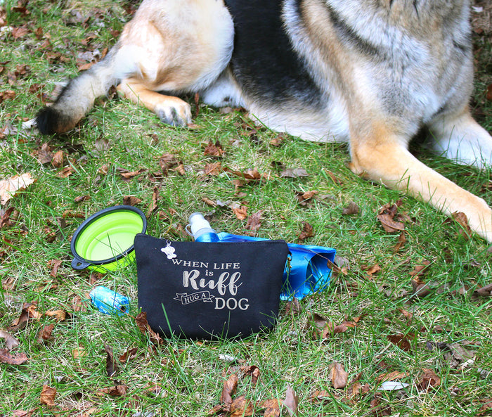 Dog Travel Kit "When Life is Ruff, Hug a Dog"