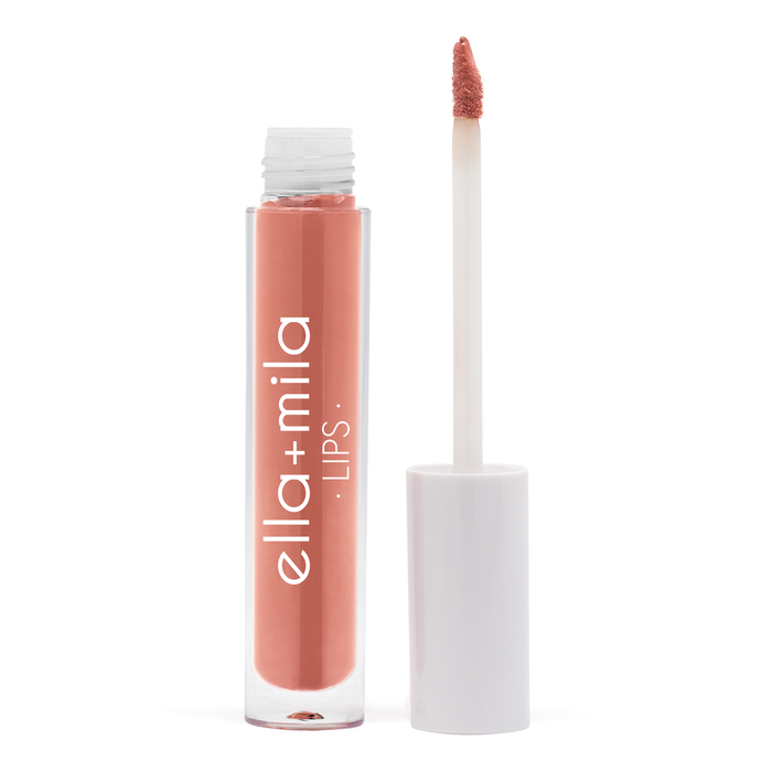 Dreamy terracotta nude liquid lipstick tube with applicator wand – ella+mila Lips
