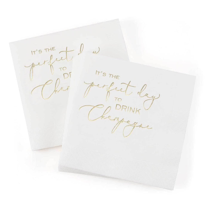 Drink Champagne Beverage Napkins - 50 count