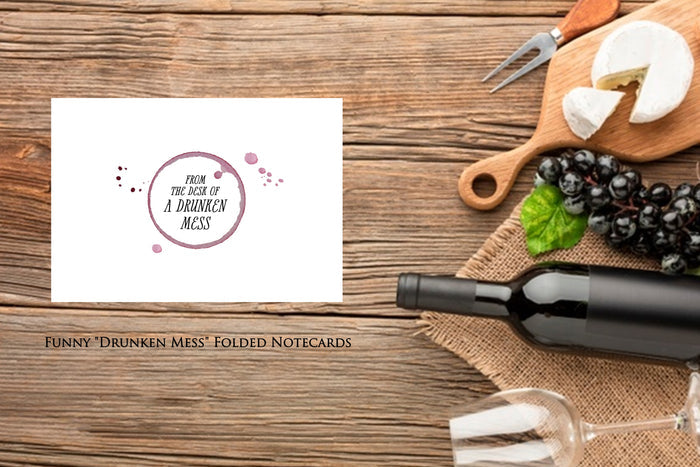 "Drunken Mess" Wine Spot  - 12 ct. Folded Notecards with envelopes