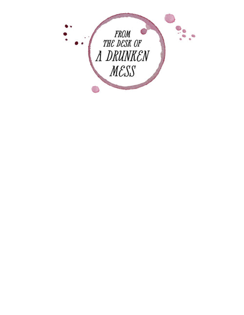 "Drunken Mess" Wine Spot  - 18 ct. Flat Notecards with envelopes