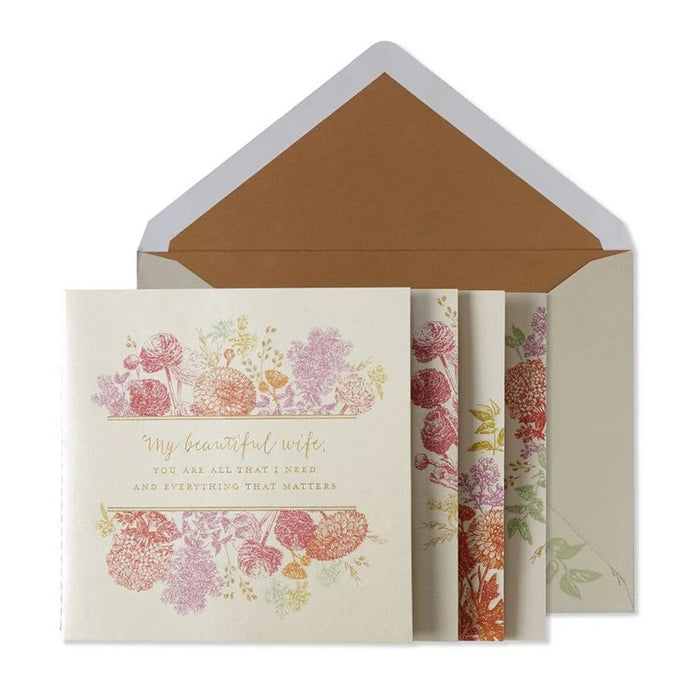 Enhanced Design Anniversary Greeting Card - Wife Anniversary