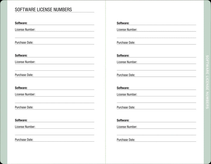 Eucalyptus Internet Address & Password Logbook