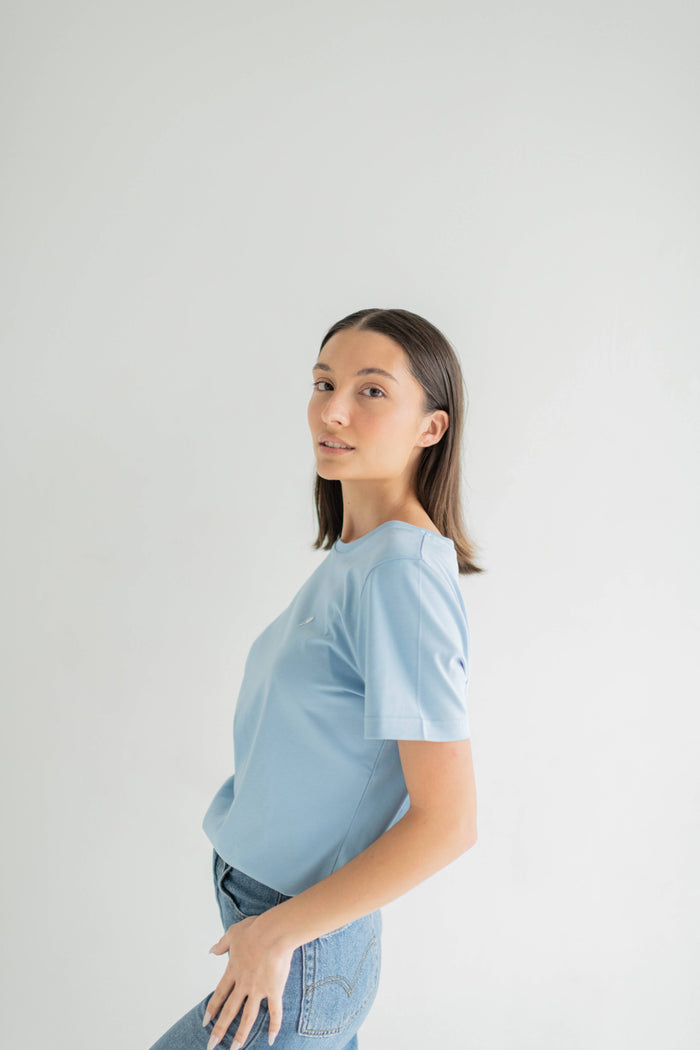Everyday Relaxed Fit T-Shirt – Organic Cotton, Glacier Blue