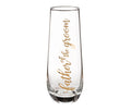 Father of the Groom Stemless Champagne Glass