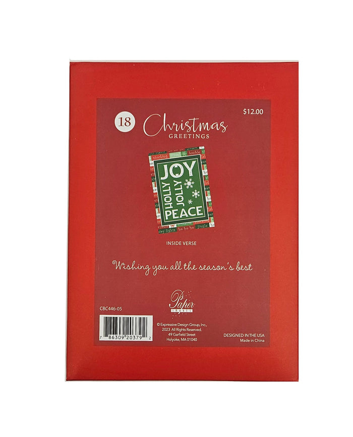 Festive Words -  Premium Boxed Holiday Cards - 18ct.