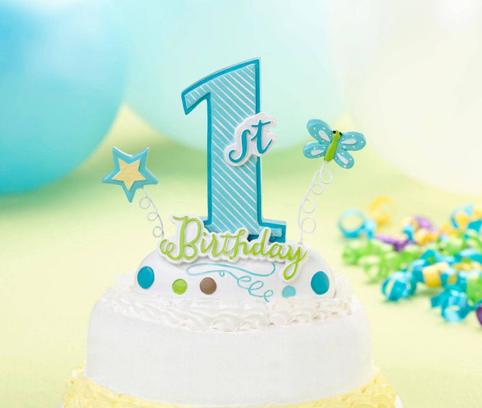 First Birthday Cake Topper - Blue
