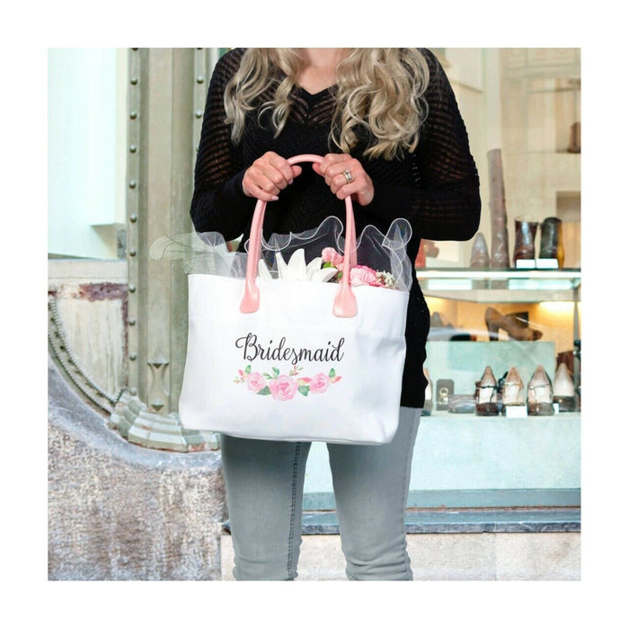 Floral Bridesmaid Tote Bag