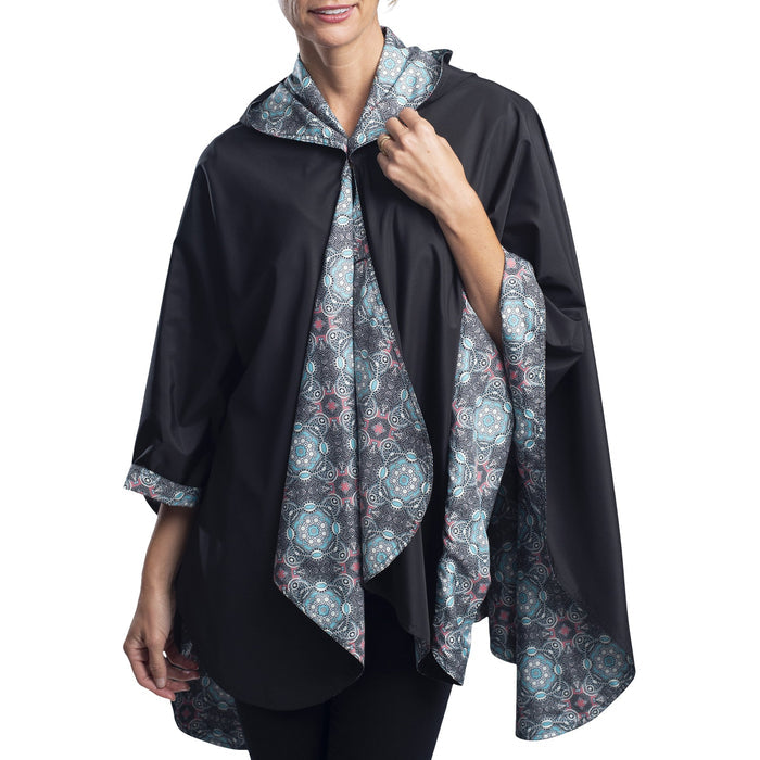 GG Raincaper Black Mosaic Coral And Turquoise