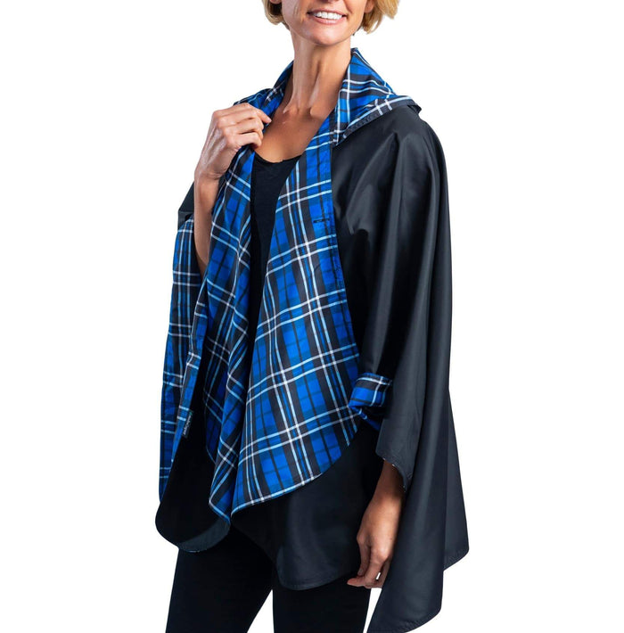 GG Raincaper Black With Royal Tartan
