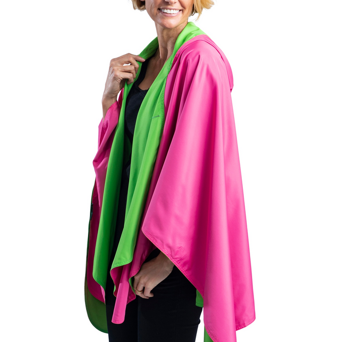GG Raincaper Hot Pink With Lime Green