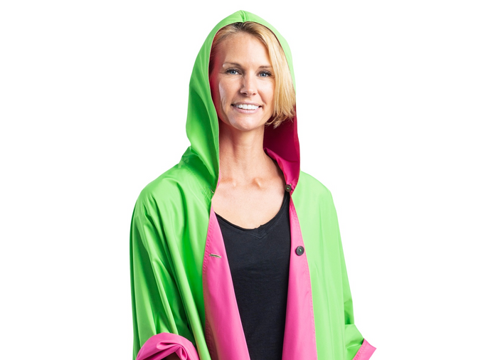 GG Raincaper Hot Pink With Lime Green