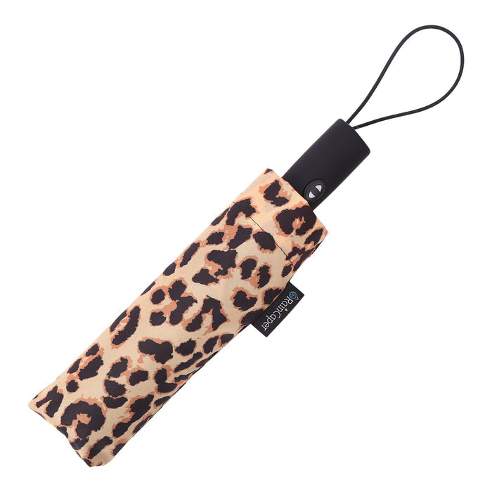GG Raincaper Leopard Print Folding Umbrella