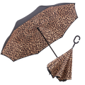 GG Raincaper Leopard Print Reverse Umbrella