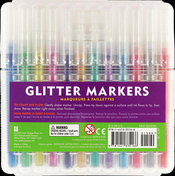 Glitter Markers - Set of 12