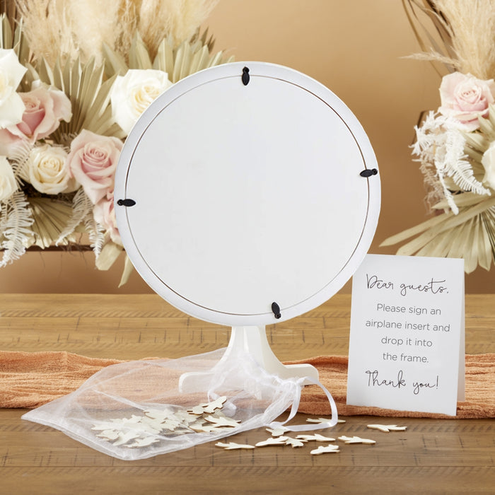 Globe - Wedding Guest Book Alternative - 100 Wooden Airplanes