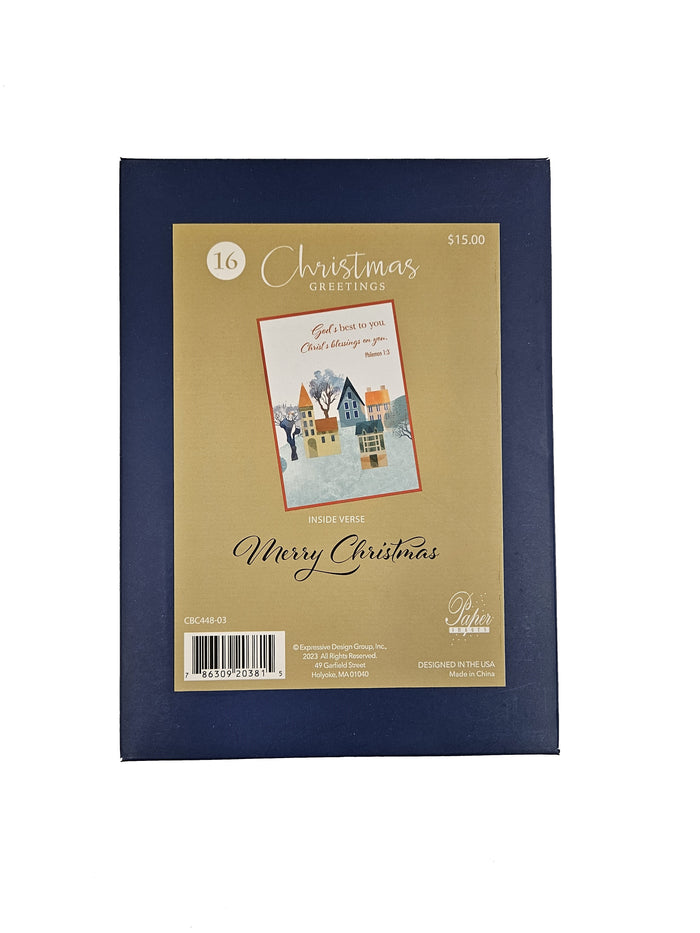 God's Best To You - Religious Premium Boxed Holiday Cards - 16ct.