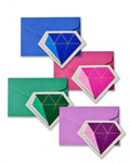 Gold Foil & Jewel Tone Diamond Note Card Set