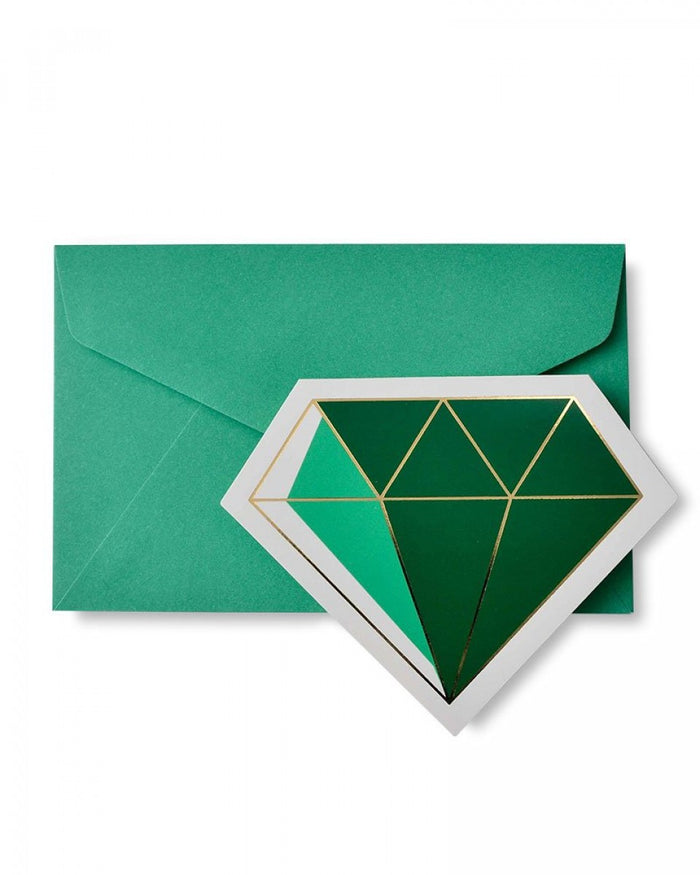 Gold Foil & Jewel Tone Diamond Note Card Set