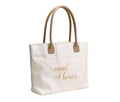 Gold Foil Print Maid of Honor Tote Bag