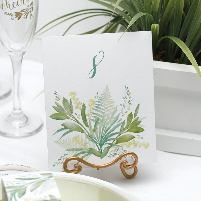 Greenery Table Number Cards