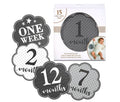 Grey Milestone Card Set (1-15 months)