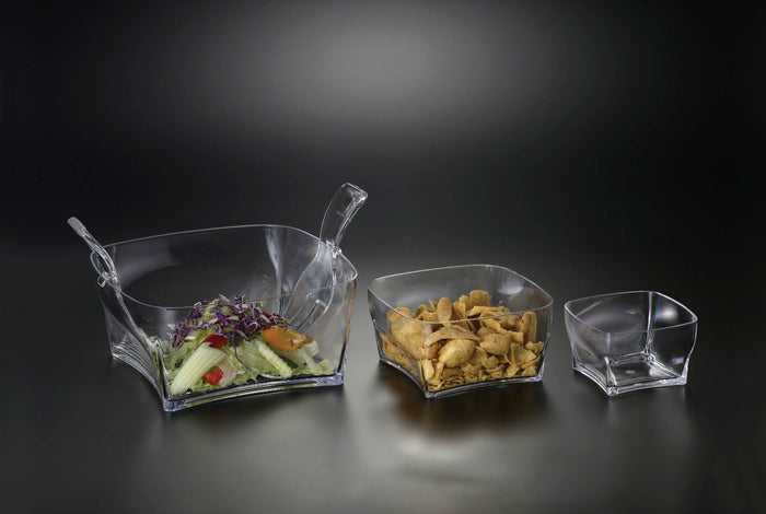 HA Medium Square Acrylic Salad Bowl