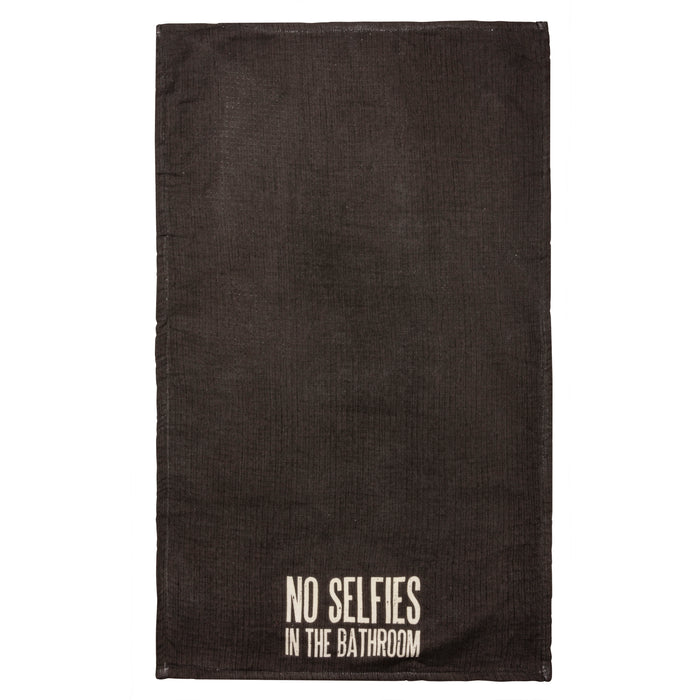 Hand Towel - No Selfies In The Bathroom