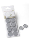 Heart and Arrow Silver Self-adhesive Faux Wax Seals - 24ct.