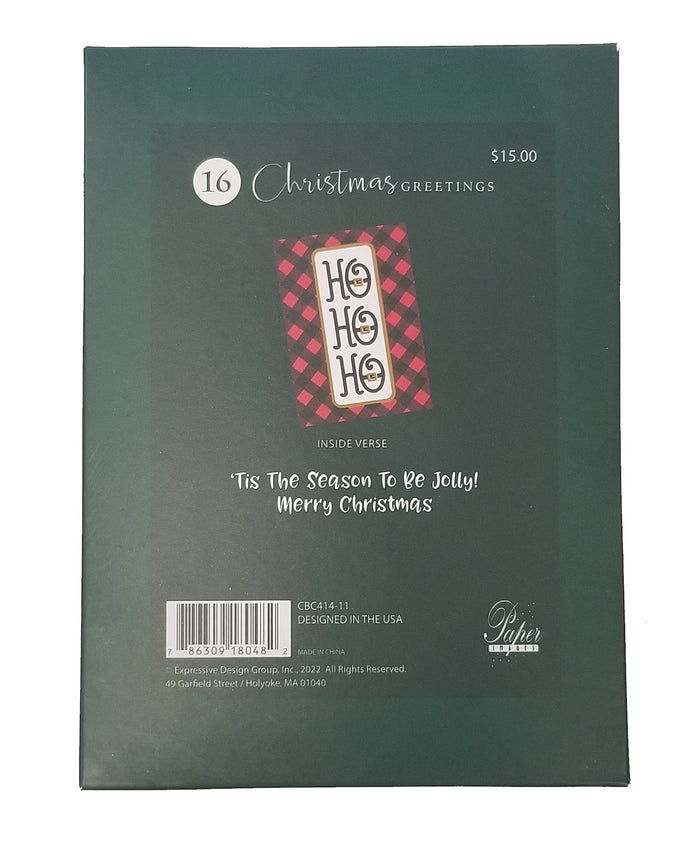 Ho Ho Ho - Premium Boxed Holiday Cards - 16ct.