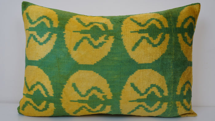 Ikat Pillow Case -  16'' x 24" Ikat Velvet Pillow Cover