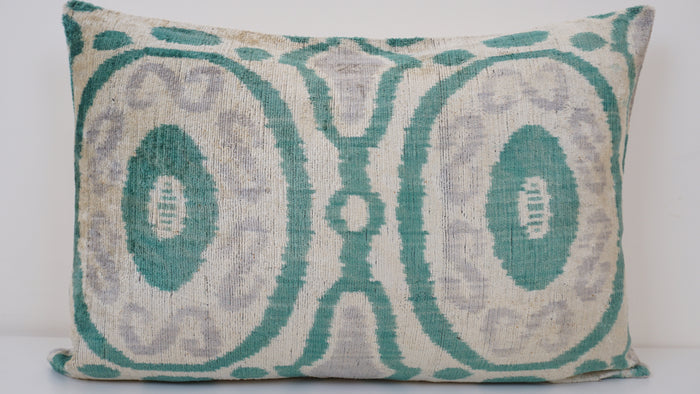 Ikat Pillow Case -  16'' x 24" Ikat Velvet Pillow Cover