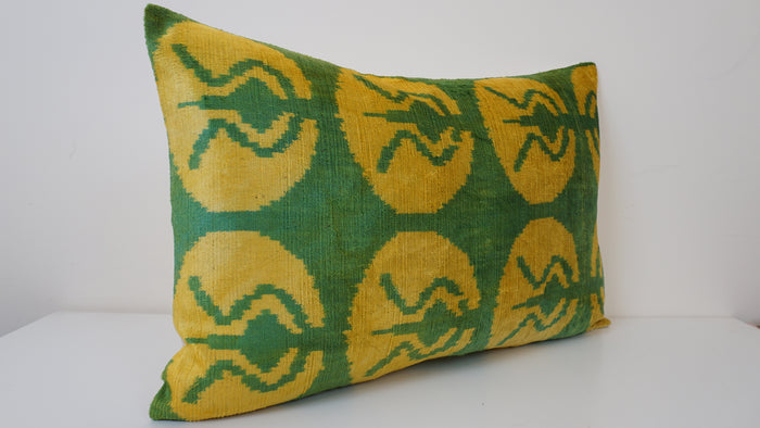 Ikat Pillow Case -  16'' x 24" Ikat Velvet Pillow Cover