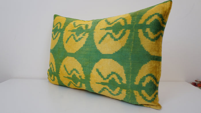 Ikat Pillow Case -  16'' x 24" Ikat Velvet Pillow Cover