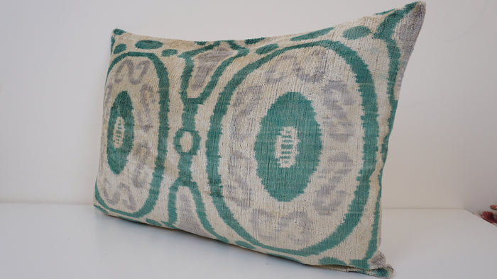 Ikat Pillow Case -  16'' x 24" Ikat Velvet Pillow Cover