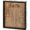Inset Box Sign - Faith The Light Within