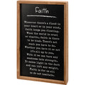 Inset Box Sign - Faith