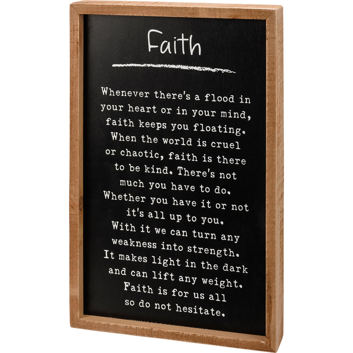 Inset Box Sign - Faith