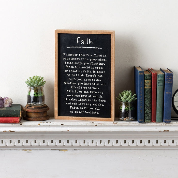 Inset Box Sign - Faith