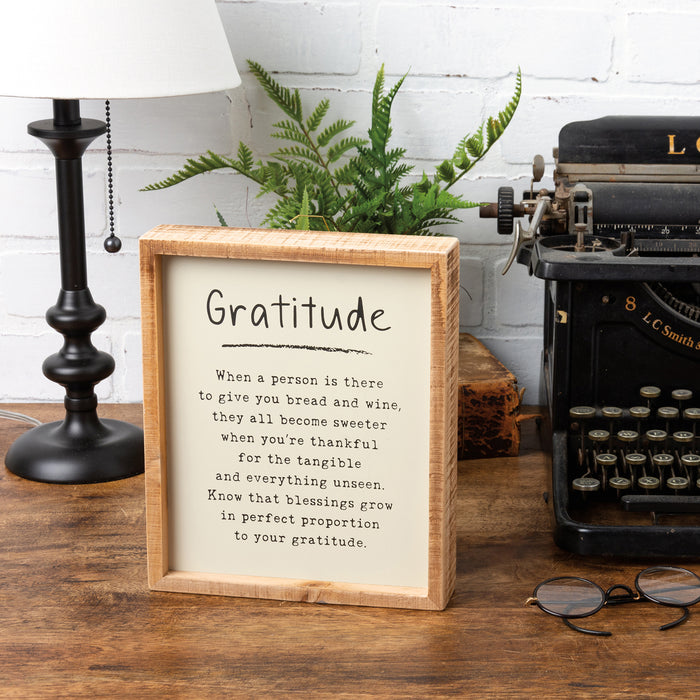 Inset Box Sign - Gratitude