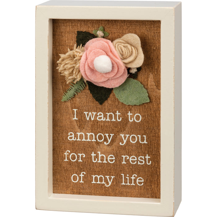 Inset Box Sign - I Want to Annoy You