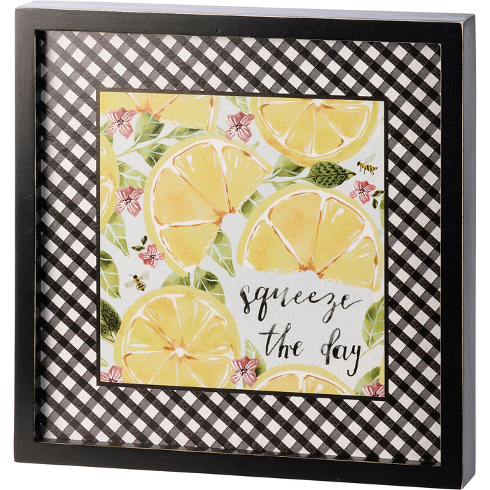 Inset Box Sign - Squeeze The Day