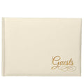 Ivory Guest Book with Gold Foil Detail