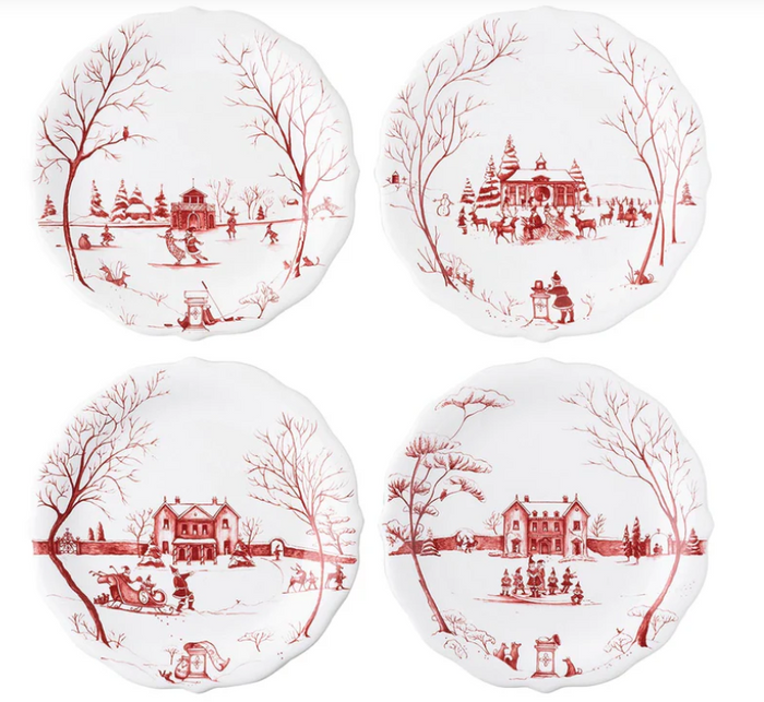 Juliska Country Estate Ruby Party Plate, Individual
