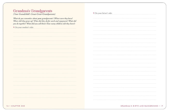 Keepsake Memory Journal - Grandma's Story