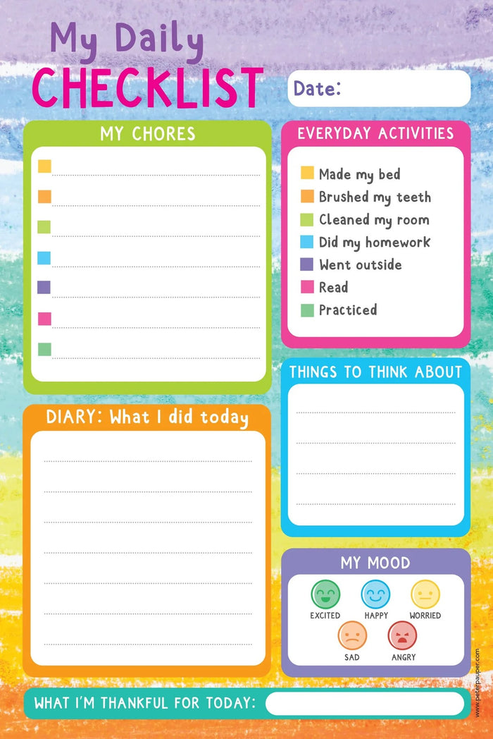 Kids Daily Planner Note Pad