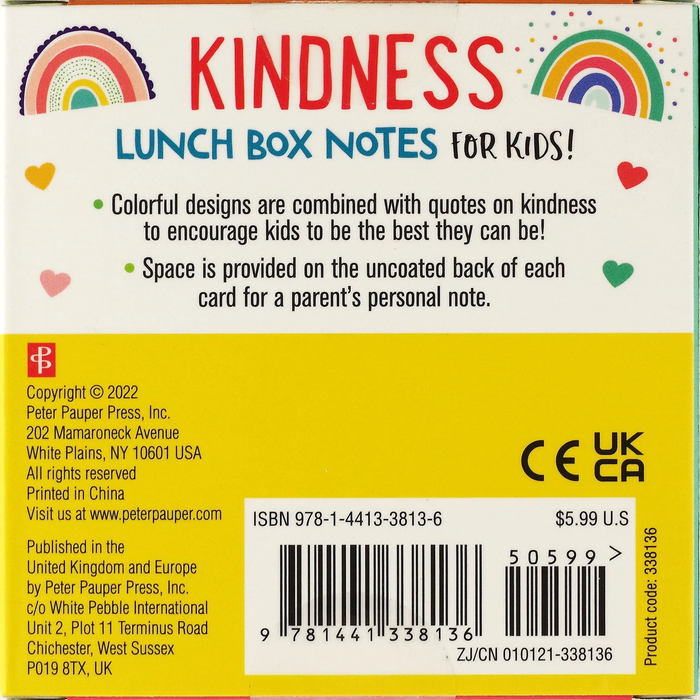 Kindness Lunchbox Notes For Kids - Set of 60 Cards