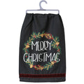 Kitchen Towel - Holiday - Merry Christmas Wreath